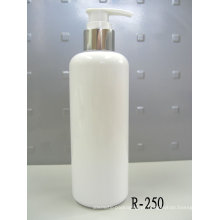 250ml Garrafa de plástico branco para garrafa de bomba de dispensador de loção corporal